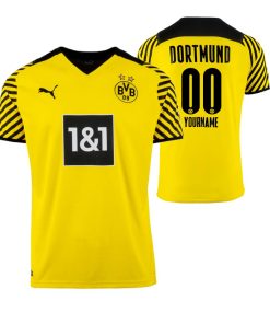 Custom Borussia Dortmund 2021-22 Home Jersey Yellow