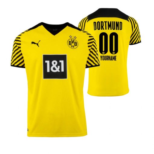 Custom Borussia Dortmund 2021-22 Home Jersey Yellow