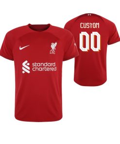 Custom Kids Liverpool Red 2022-23 Home Stadium Jersey