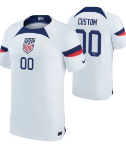 Custom USMNT National Team White 2022-23 Home Jersey