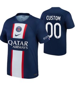 Custom Kids Paris Saint-Germain Blue 2022-23 Home Jersey