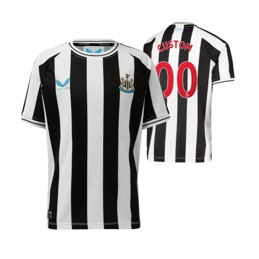 Custom Kids Newcastle United White 2022-23 Home Jersey