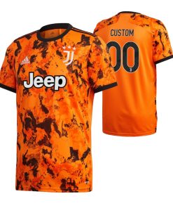Custom Juventus Orange 2020-21 Third Official Jersey