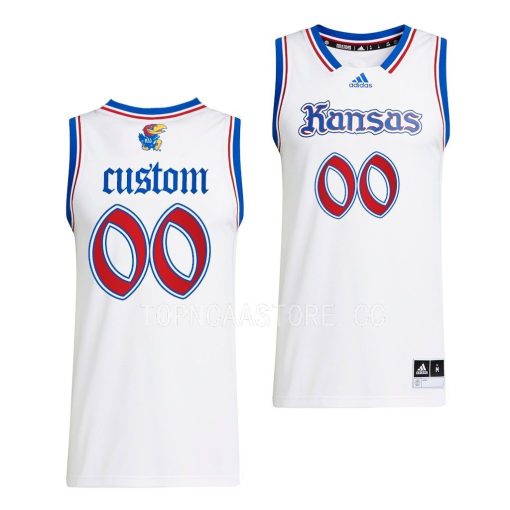 Custom Kansas Jayhawks White Swingman Basketball Jersey 2022-23