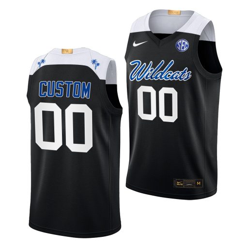 Custom Kentucky Wildcats Black College Basketball Jersey 2022-23 Elite