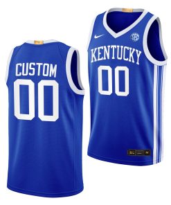Custom Kentucky Wildcats Blue Away Jersey 2022-23 Basketball