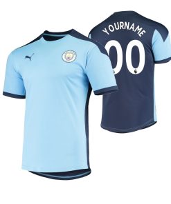 Custom Manchester City Blue Training Jersey