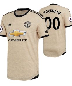 Custom Manchester United 2020 Away Tan Short Sleeve Jersey
