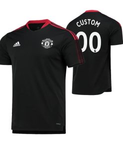 Custom Manchester United 2021-22 Black Training Official Jersey