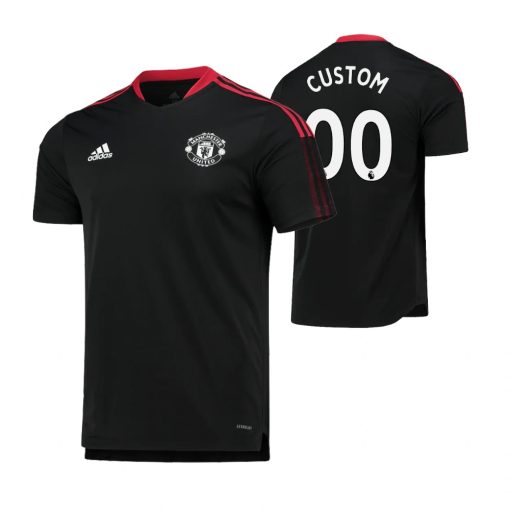 Custom Manchester United 2021-22 Black Training Official Jersey