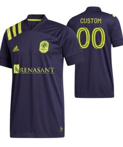 Custom Nashville SC Navy 2020 Short Sleeve Player Jersey