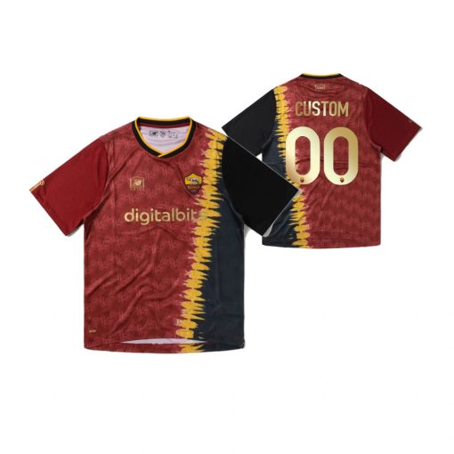 Custom AS Roma 2022-23 New Balance x Aries Jersey Red Black