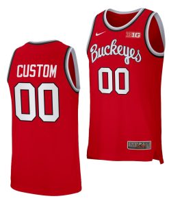 Custom Ohio State Buckeyes Red Retro Basketball Jersey 2022-23