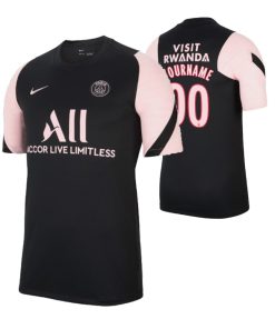 Custom Paris Saint-Germain 2021-22 Black Training Jersey