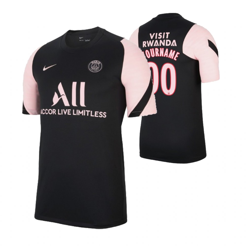 Customize Name Number Paris Saint-Germain 2021-22 Black Training Jersey ...