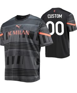 Custom AC Milan Gray Pre-Match DryCELL Jersey