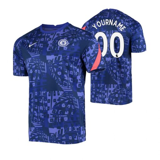 Custom Chelsea Blue Pre-Match Champions League Jersey