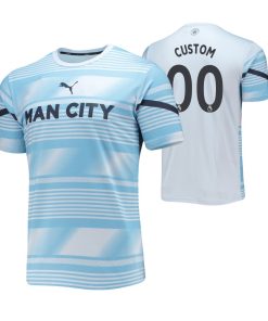 Custom Manchester City Light Blue Pre-Match DryCELL Jersey