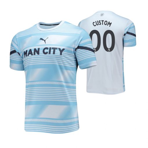 Custom Manchester City Light Blue Pre-Match DryCELL Jersey