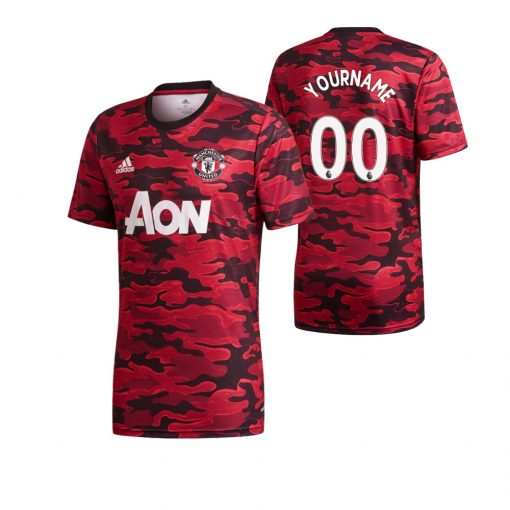 Custom Manchester United Red Pre-Match Jersey