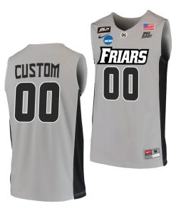 Custom Providence Friars 2022 NCAA March Madness Grey Blm Basketball Jersey 00