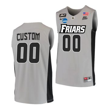 Custom Providence Friars 2022 NCAA March Madness Grey Blm Basketball Jersey 00