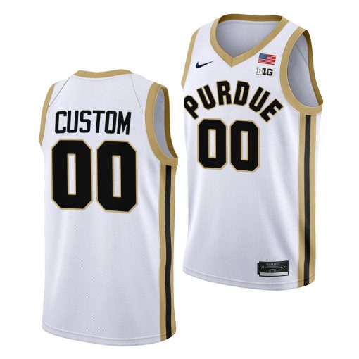 Custom Purdue Boilermakers White College Basketball Jersey 2022-23