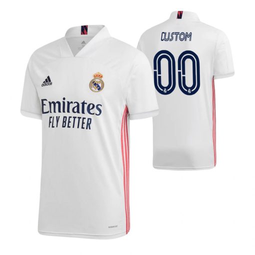 Custom Real Madrid White 2020-21 Home Short Sleeve Jersey