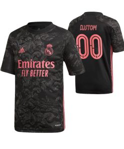 Custom Real Madrid Black 2020-21 Third Short Sleeve Jersey