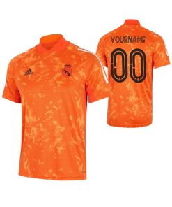 Custom Real Madrid Orange Training UCL Jersey