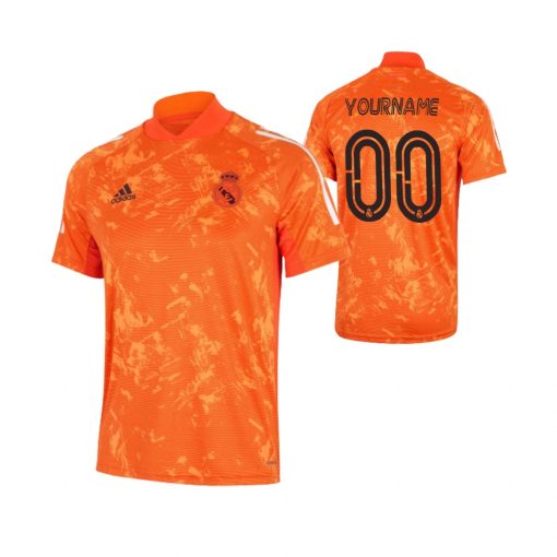 Custom Real Madrid Orange Training UCL Jersey