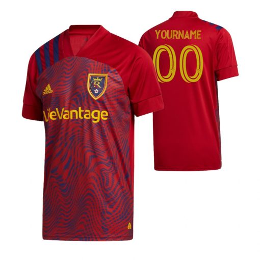 Custom Real Salt Lake Red 2020 Home Short Sleeve Jersey