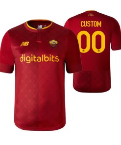 Custom AS Roma 2022-23 Home Jersey Red
