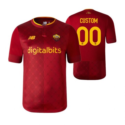 Custom AS Roma 2022-23 Home Jersey Red