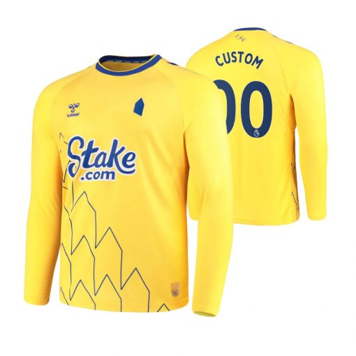 Custom Everton 2022-23 Third Yellow Long Sleeve Jersey