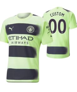 Custom Manchester City 2022-23 Third Neon Green Jersey