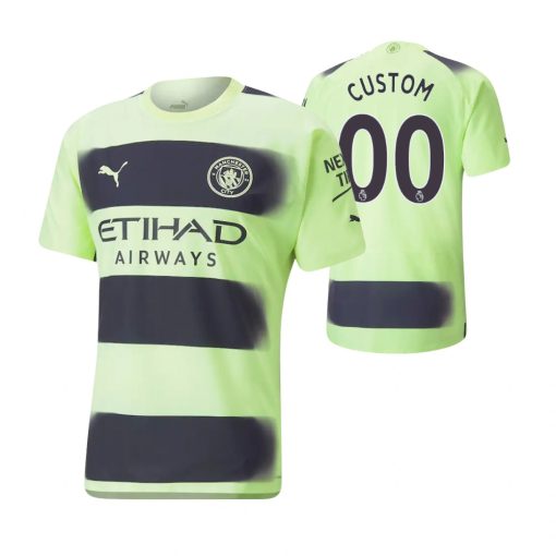 Custom Manchester City 2022-23 Third Neon Green Jersey