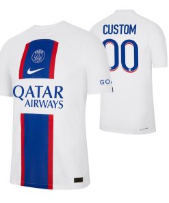 Custom Paris Saint-Germain 2022-23 Third White Jersey