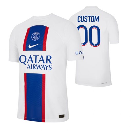 Custom Paris Saint-Germain 2022-23 Third White Jersey