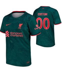 Custom Kids Liverpool Teal 2022-23 Third Jersey
