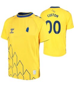 Custom Kids Everton Yellow 2022-23 Third Jersey