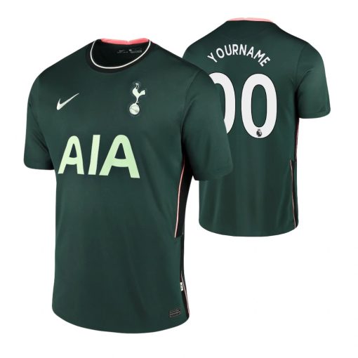 Custom Tottenham Hotspur Green 2020-21 Away Short Sleeve Jersey