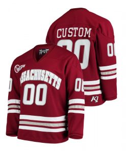Custom Umass Minutemen Maroon 2021-22 College Hockey Jersey