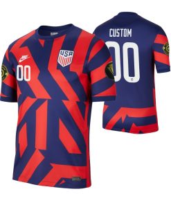 Custom USMNT National Team Blue 2021 CONCACAF Gold Cup Away Jersey