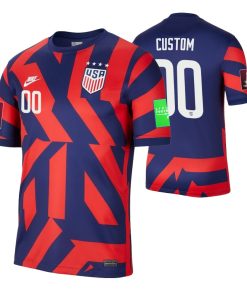 Custom USMNT 2022 Qatar World Cup Red Away Jersey