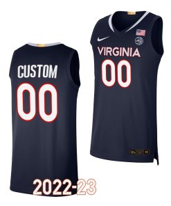 Custom Virginia Cavaliers Navy College Basketball Jersey 2022-23