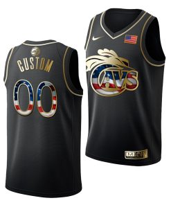 Custom Virginia Cavaliers Black 2019 Stars And Stripes Golden Limited Edition Jersey NCAA Basketball