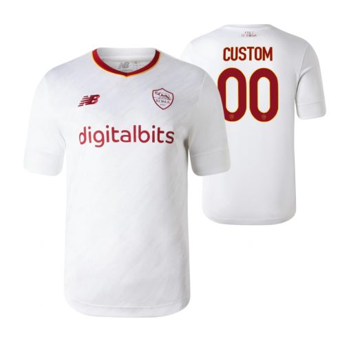 Custom AS Roma 2022-23 Away Jersey White