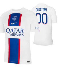 Custom Paris Saint-Germain 2022-23 Third Jersey White