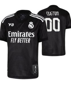 Custom Real Madrid Y-3 2021-22 Black 120th Anniversary Fourth Jersey